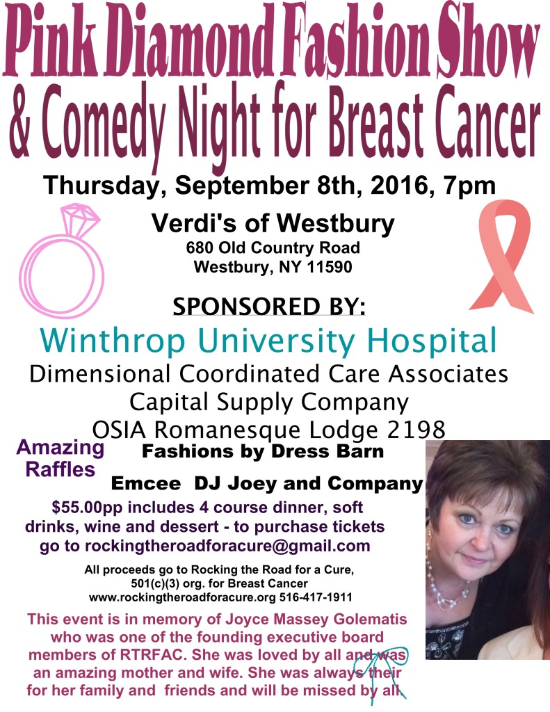 Winthrop University Hospital sponsored Pink Diamond Fashion Show & Comedy Night