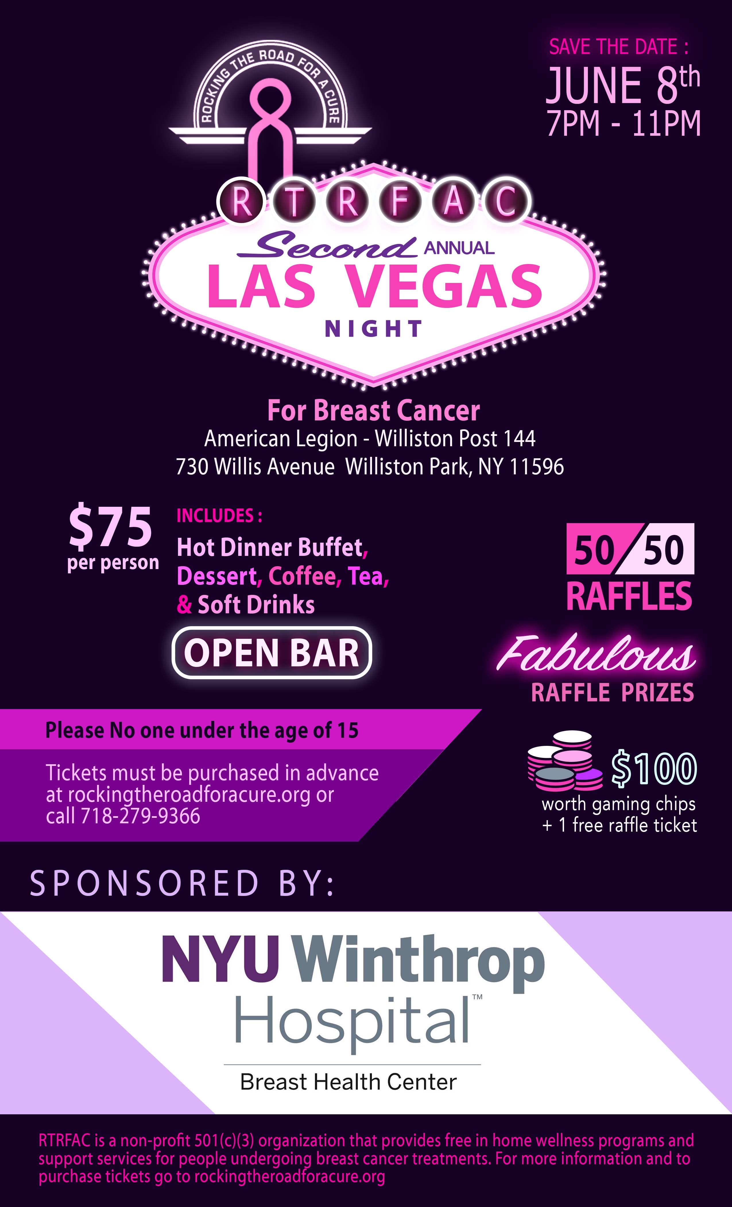 Las Vegas Night for Breast Cancer - 8 June 2018 - Long Island