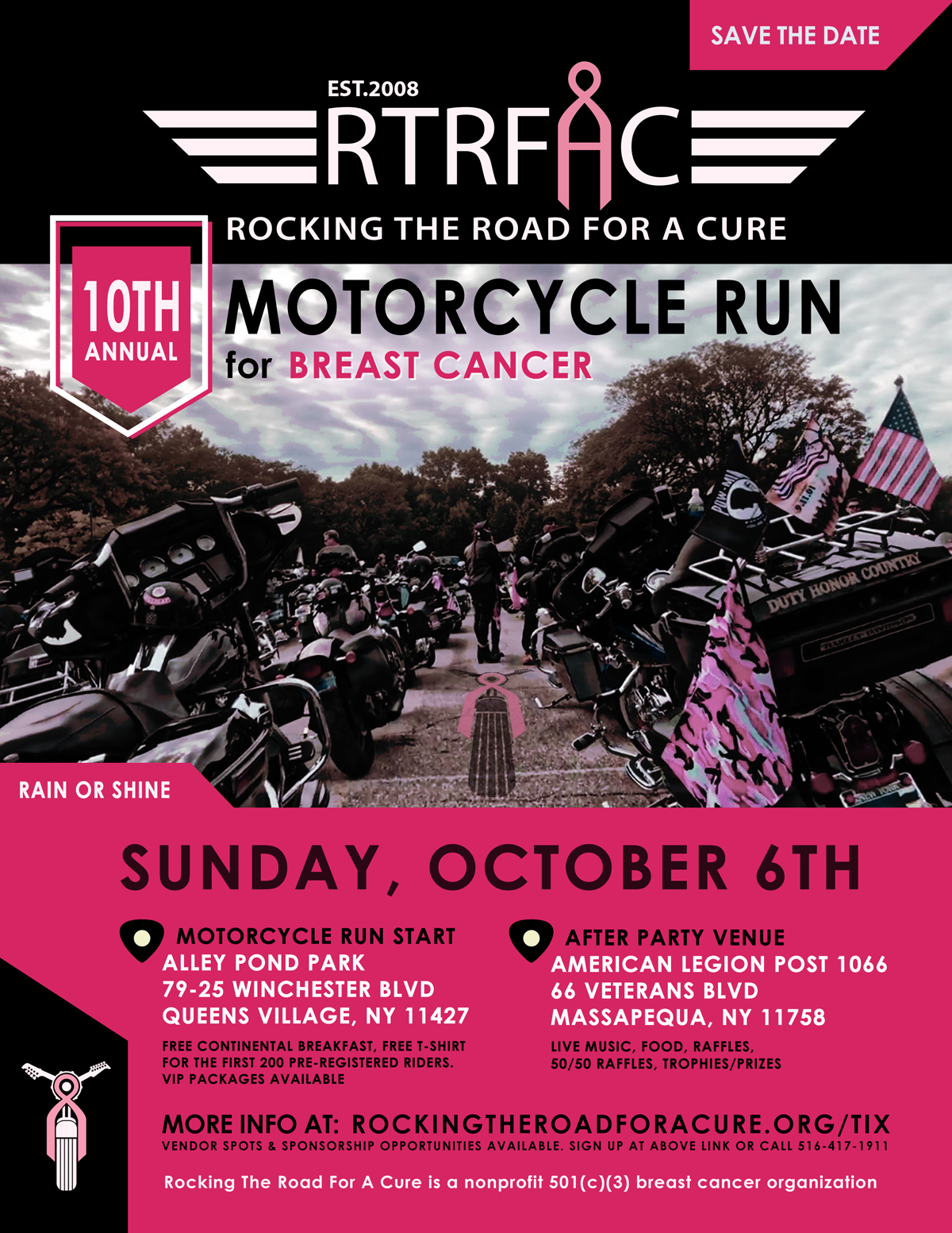 10th Annual Motorcycle Run for Breast Cancer 2018