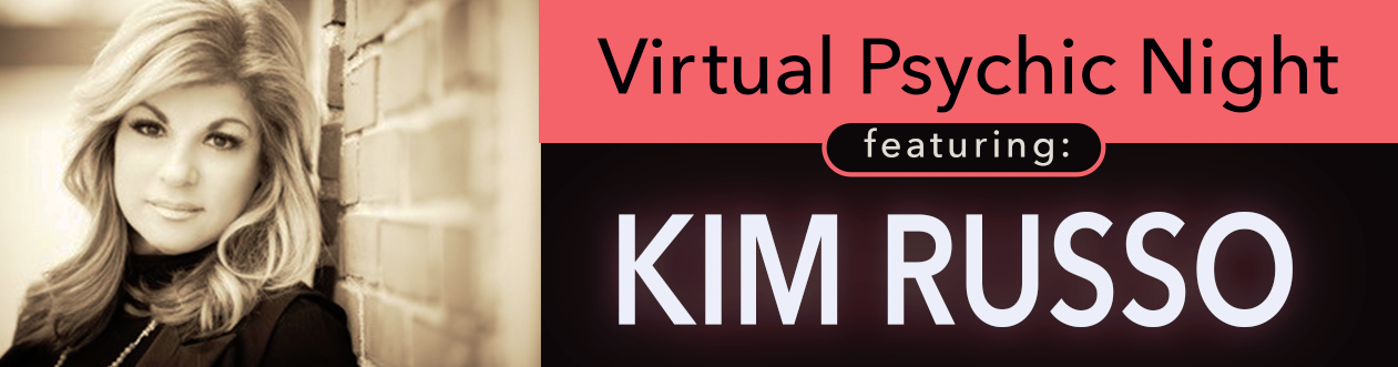 Event Flyer: RTRFAC Virtual Psychic Night with Kim Russo