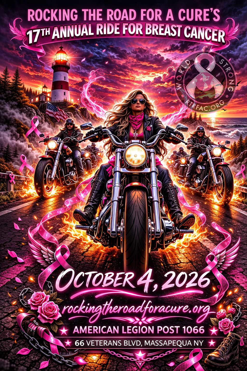 RTRFACs 17th Annual Motorcycle Run for breast cancer - October 4th 2026 - 66 Veterans BLVD, Massapequa NY