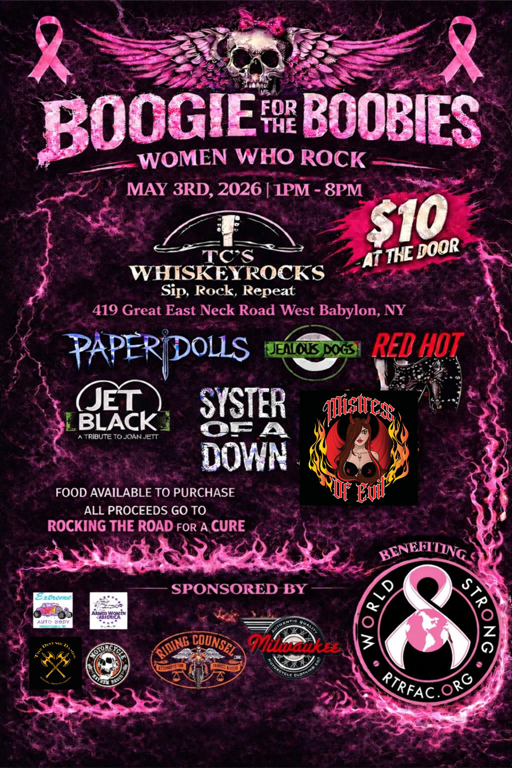 Boogie For Boobies - 3 May 2026 - @ TCs Whiskey Rocks