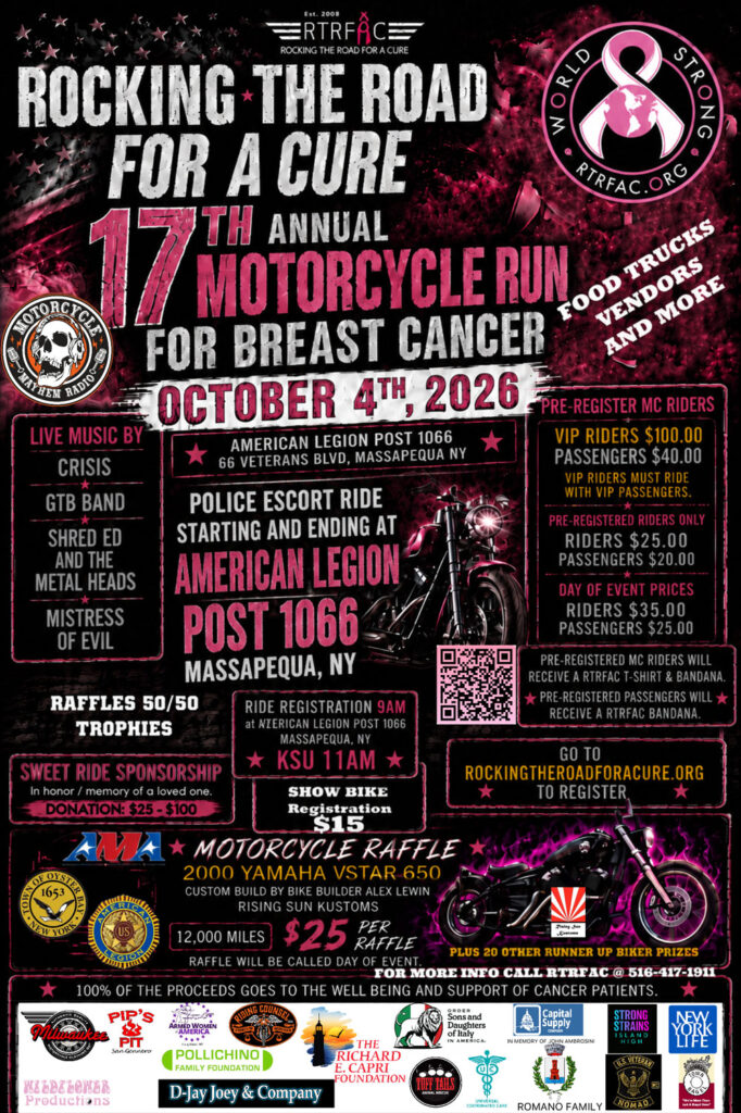 17th Annual Motorcycle Run for breast cancer - New York - RTRFAC